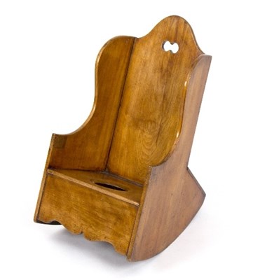 Lot 967 - A child's Welsh fruitwood rocking chair with...