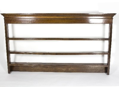 Lot 989 - A 19th Century hanging shelf, with moulded...