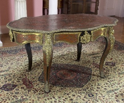 Lot 1012 - A 19th Century oval Boulle table with...