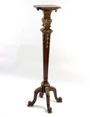 Lot 1019 - A Carolean style torchere of tapering form...