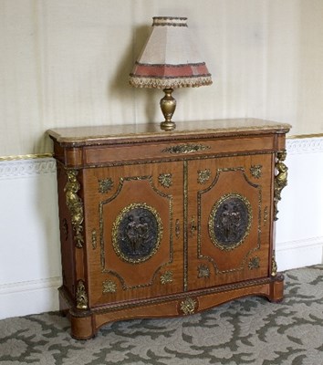 Lot 1023 - An Italian marble top credenza, with gilt...