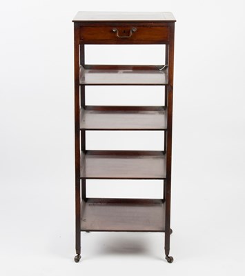 Lot 1039 - A Regency mahogany five-tier what-not, the top...