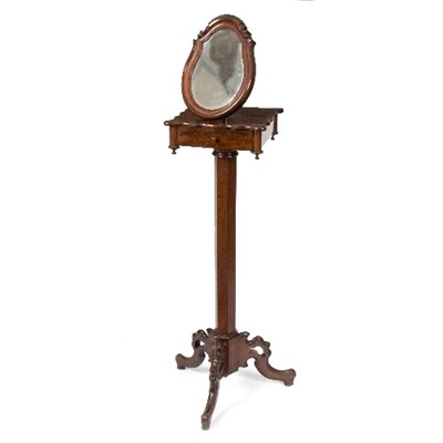 Lot 1066 - A Victorian mahogany shaving stand, with...