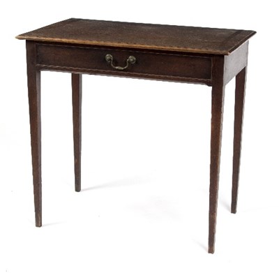 Lot 1069 - A George III mahogany side table, fitted a...