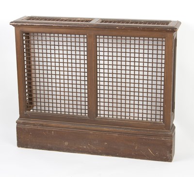 Lot 1083 - A radiator cover, with grille to top, front...