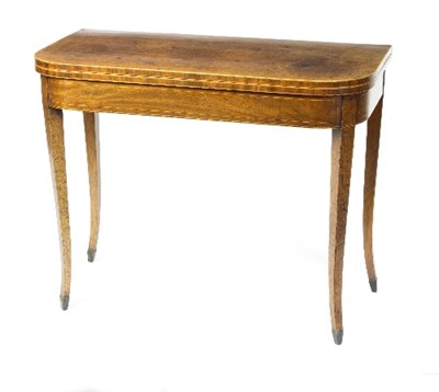 Lot 1100 - A George III mahogany and boxwood inlaid...