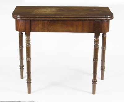 Lot 1112 - A 19th Century mahogany tea table on turned...