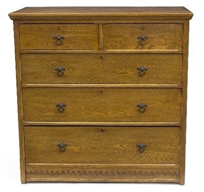 Lot 1116 - A Victorian elm chest, two short over three...