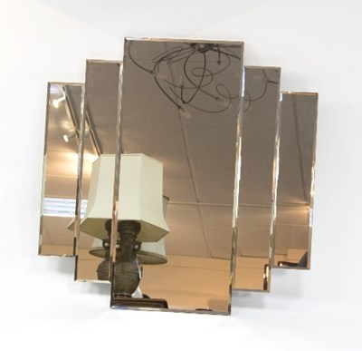 Lot 1130 - An Art Deco style wall mirror, 90cm high