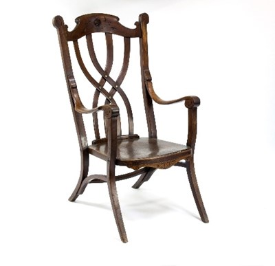 Lot 1134 - A Thonet bentwood open armchair, with...