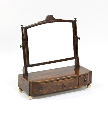 Lot 1149 - A 19th Century mahogany dressing table mirror,...