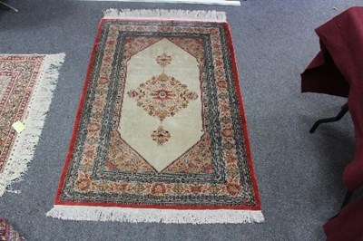 Lot 1208 - A Ghom silk rug, central Persia, late 20th...