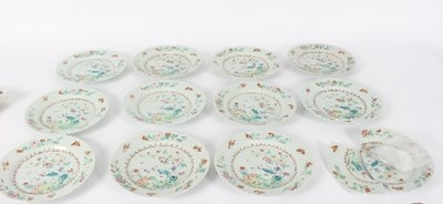 Lot 17 - Eleven Chinese famille rose plates, Qianlong,...