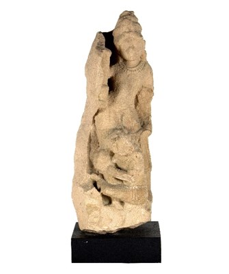 Lot 34 - An Indian sandstone figure, 38cm high