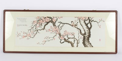 Lot 38 - Chinese School/Cherry Blossom/inscribed To Mr...