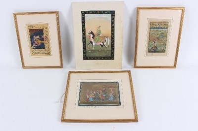 Lot 68 - Four Mughal Style watercolours, 20th Century,...