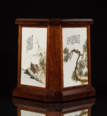 Lot 75 - Four Chinese porcelain rectangular plaques, by...
