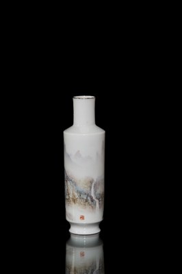 Lot 79 - A Chinese eggshell porcelain vase, by Zhou Guo...