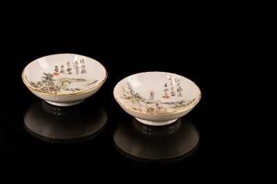 Lot 81 - A pair of Chinese porcelain saucer dishes, by...