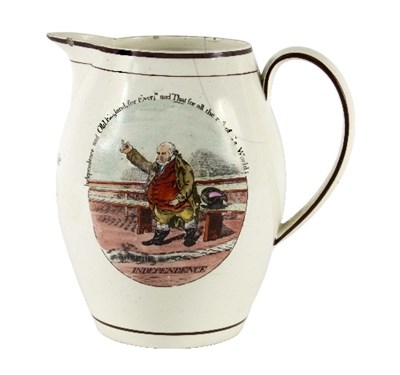 Lot 115 - A late 18th/early 19th Century creamware jug...