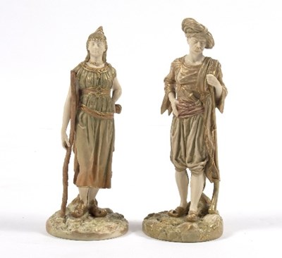 Lot 118 - A pair of Royal Worcester figures of Bringaree...