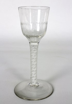 Lot 141 - An 18th Century cordial glass with moulded...