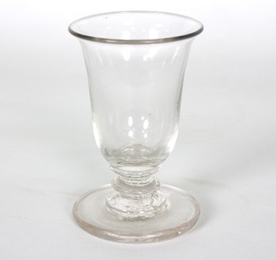 Lot 143 - A Georgian firing glass, the bell-shaped bowl...