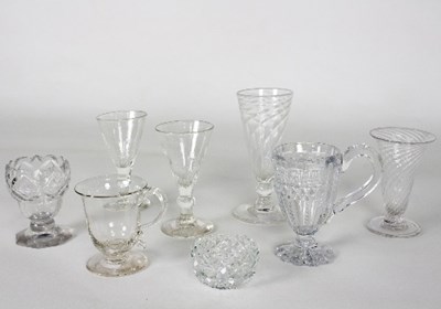 Lot 145 - Four 18th Century glasses with wrythen or...