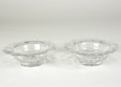 Lot 158 - A pair of Irish glass circular salts, 8.5cm...