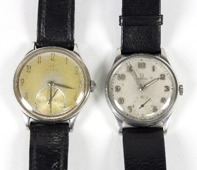 Lot 209 - An Omega wristwatch, the subsidiary dial to a...