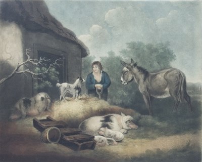 Lot 228 - After George Morland/A Conversation/coloured...