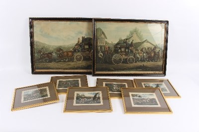 Lot 231 - Two 19th Century Coaching prints/four Fox...