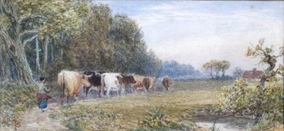 Lot 250 - Myles Birket Foster (1825-1899)/Milking...