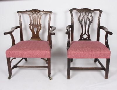 Lot 335 - An 18th Century mahogany splat back armchair...