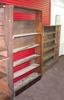 Lot 348 - An oak bookcase, 156cm wide and another bookcase