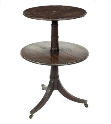 Lot 356 - A late 18th Century mahogany two-tier dumb...