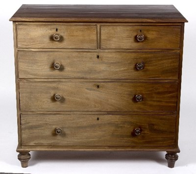 Lot 359 - An early 19th Century mahogany chest of three...