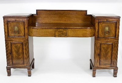 Lot 367 - A Regency mahogany pedestal sideboard, inlaid...