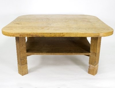 Lot 368 - An oak coffee table, 127cm x 139cm