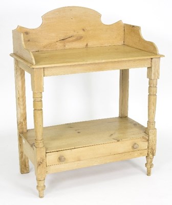 Lot 370 - A pine two-tier washstand, 77cm wide