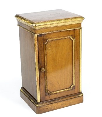 Lot 374 - A Victorian walnut bedside table, 48cm wide