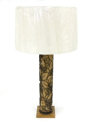 Lot 392 - A table lamp, the column formed from a...