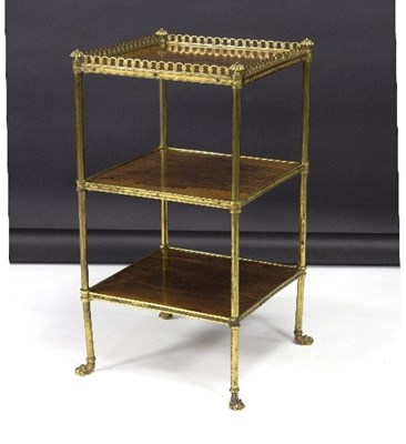 Lot 401 - A Regency style rosewood three-tier Etagere,...