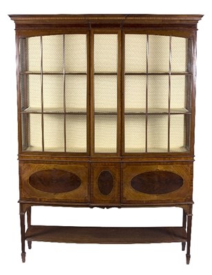 Lot 403 - An Edwardian kingwood and mahogany inlaid...