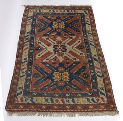 Lot 422 - A Turkey Milas rug of geometric design, 190cm...