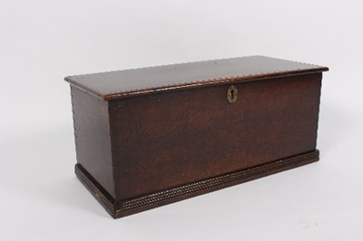 Lot 463 - A 19th Century oak box with hinged cover, 65cm...