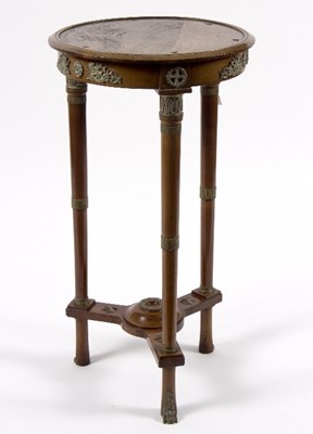 Lot 465 - A Napoleon III mahogany stand, brass mounted...