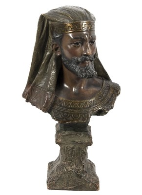 Lot 467 - A bronzed terracotta bust in the manner of...