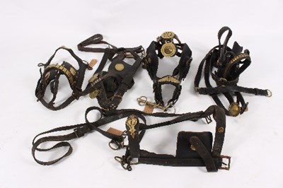 Lot 497 - Harness: A quantity of heavy horse bridles...