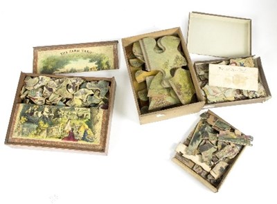 Lot 518 - A quantity of Victorian jigsaw puzzles...